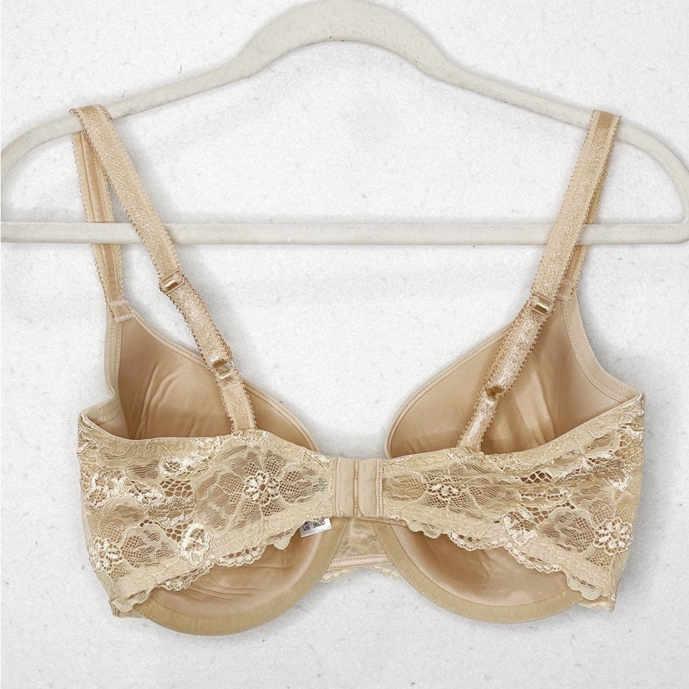 Wacoal 85340 French Garden Seamless Underwire T-Shirt Lace Bra 36DD Sand - Picture 4 of 10